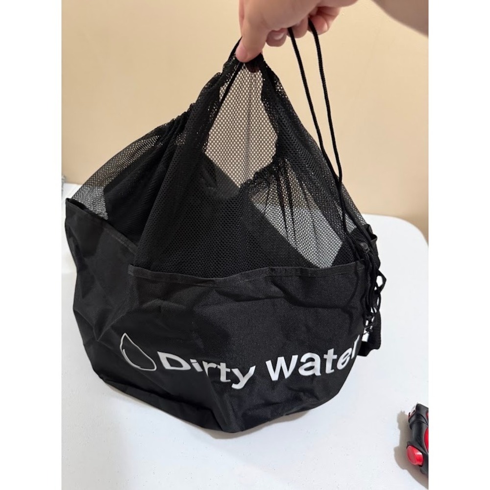 RV Sewer Hose Storage Bag Dirty Water Organizer Waterproof Mesh Top Black 16in